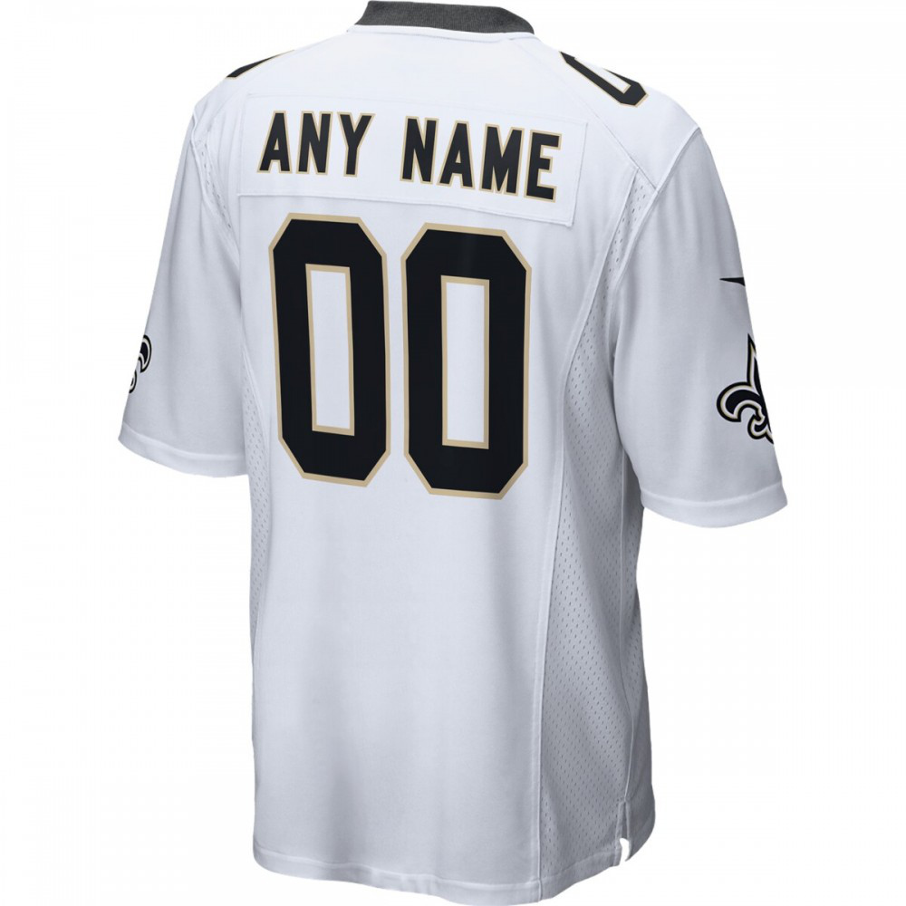 New Orleans Saints Nike 2018 Custom Game Jersey - White-FF04   NFL 