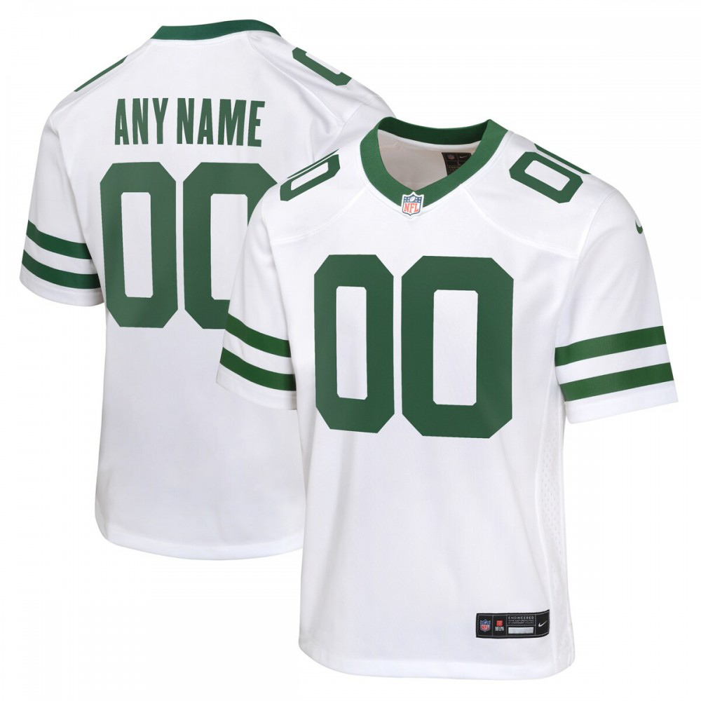 New York Jets Nike Youth Custom Game Jersey - Legacy White-FF04   NFL 