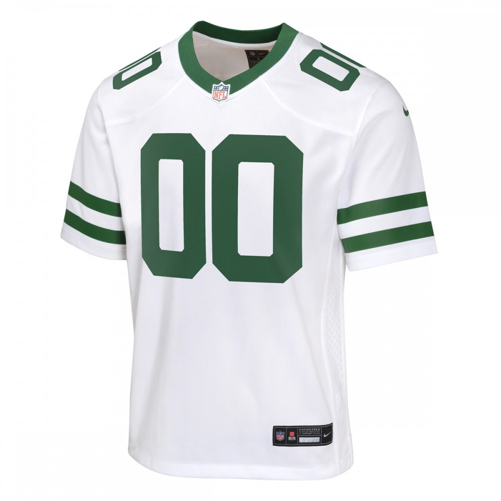 New York Jets Nike Youth Custom Game Jersey - Legacy White-FF04   NFL 