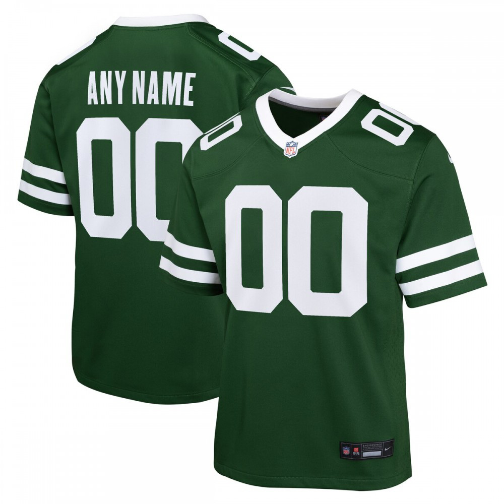 New York Jets Nike Youth Custom Game Jersey - Legacy Green-FF04   NFL 