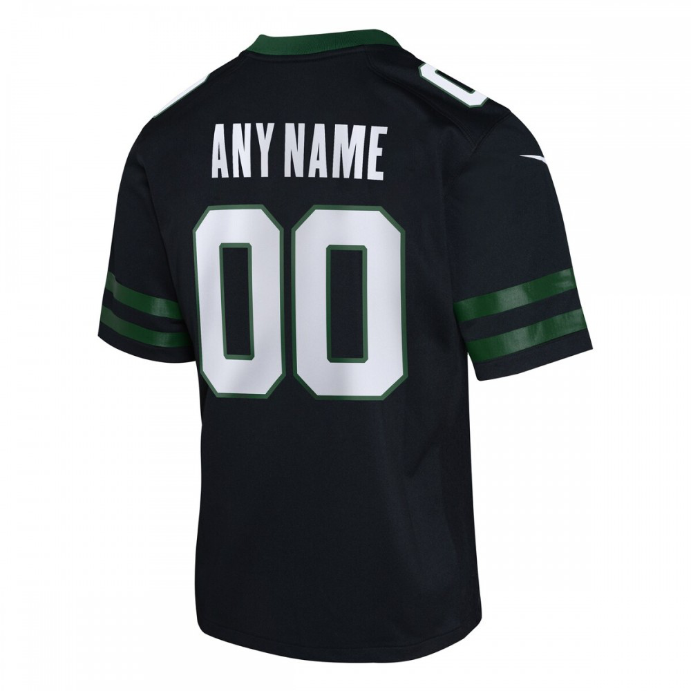 New York Jets Nike Youth Alternate Custom Game Jersey - Legacy Black-FF04   NFL 