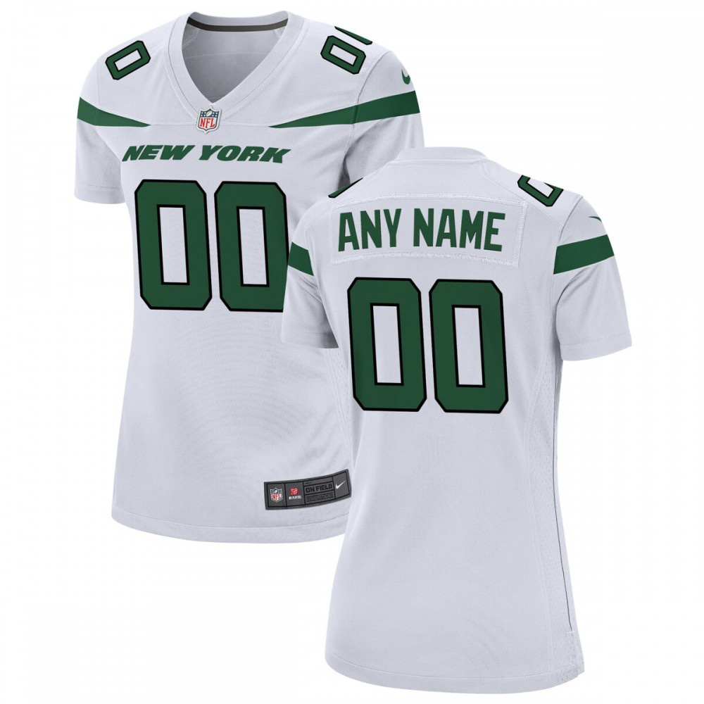 New York Jets Nike Women's Custom Game Jersey - White-FF04   NFL 