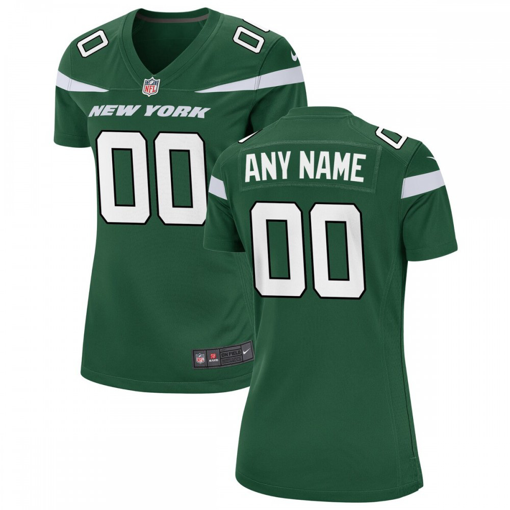 New York Jets Nike Women's Custom Game Jersey - Gotham Green-FF04   NFL 