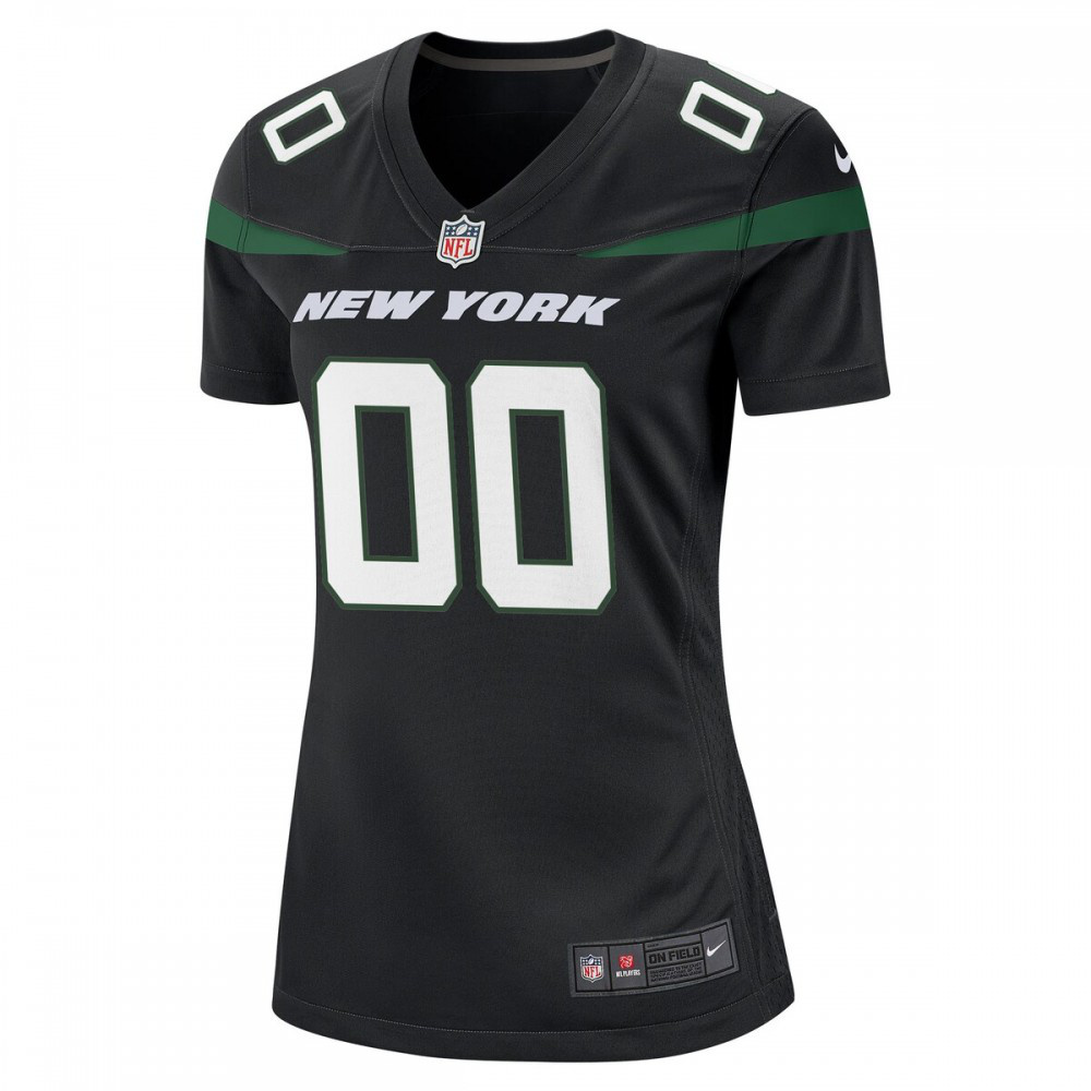 New York Jets Nike Women's Alternate Custom Game Jersey - Stealth Black-FF04   NFL 