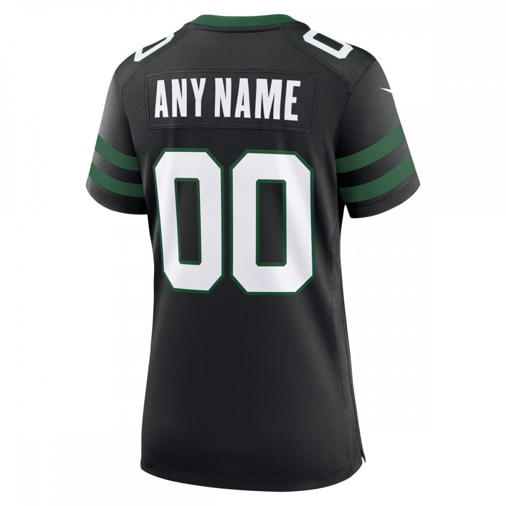 New York Jets Nike Women's Alternate Custom Game Jersey - Legacy Black-FF04   NFL 