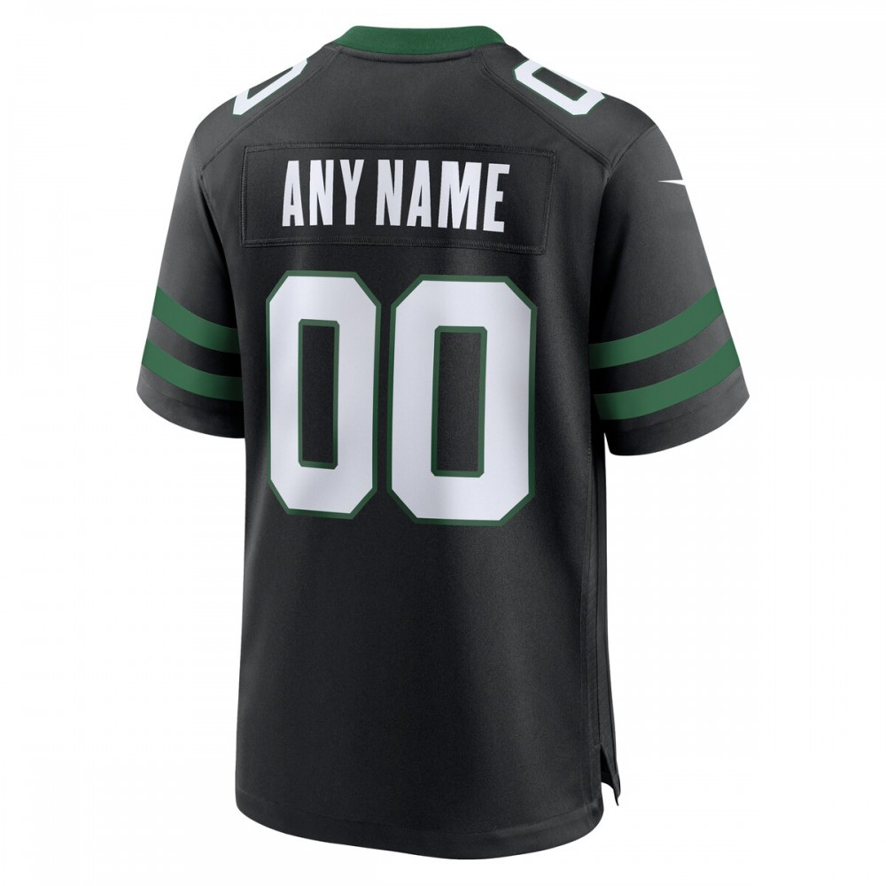 New York Jets Nike Alternate Custom Game Jersey - Legacy Black-FF04   NFL 