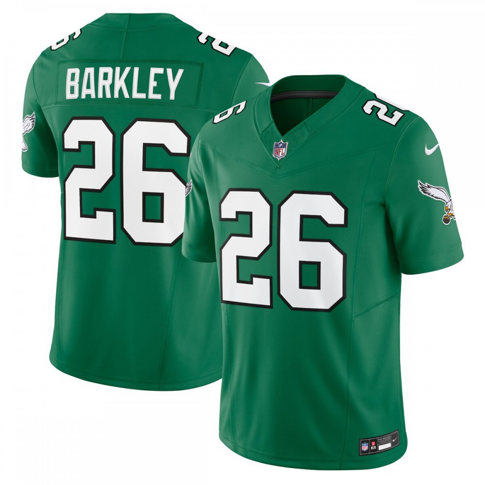 Saquon Barkley Philadelphia Eagles Nike Alternate Vapor F.U.S.E. Limited Jersey - Kelly Green-FF04   NFL 