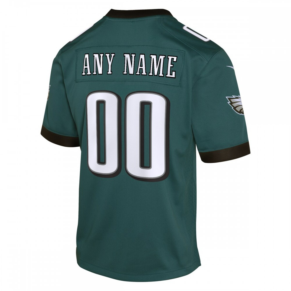 Philadelphia Eagles Nike Youth Custom Game Jersey - Midnight Green-FF04   NFL 