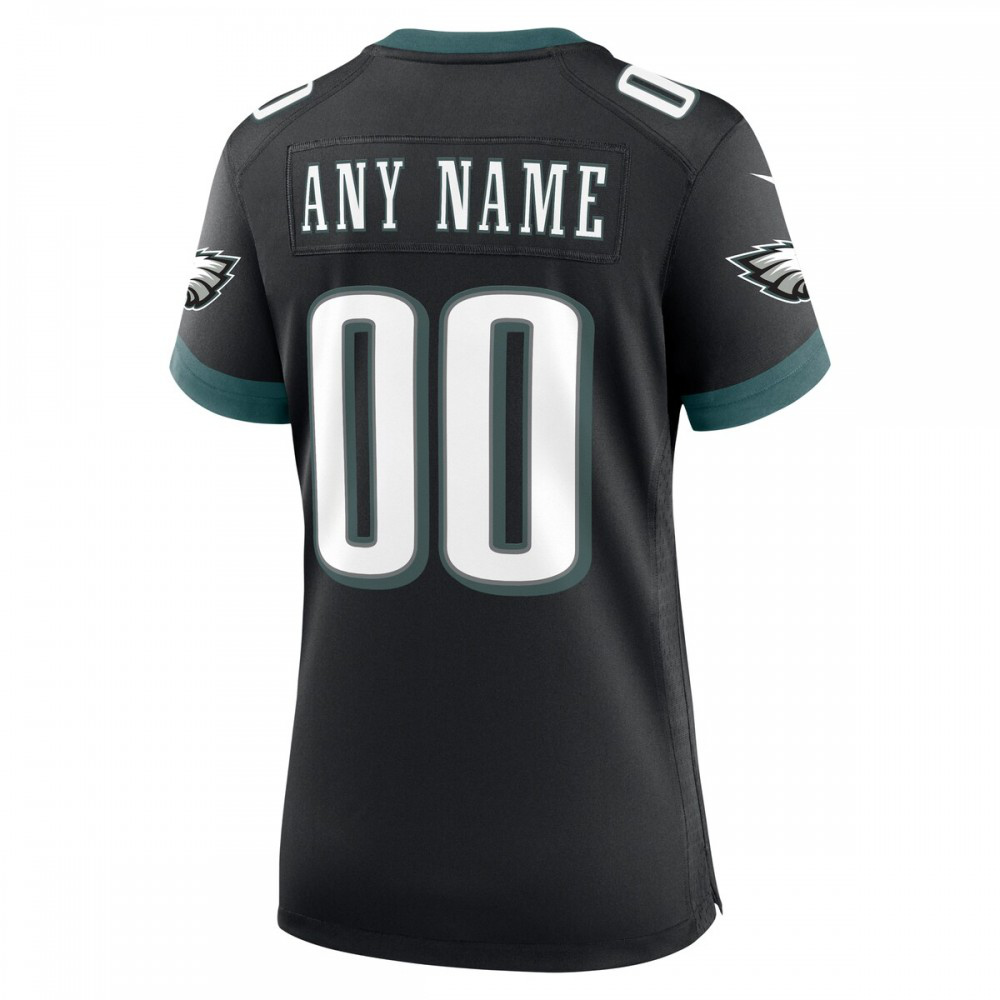Philadelphia Eagles Nike Women's Alternate Custom Game Jersey - Black-FF04   NFL 