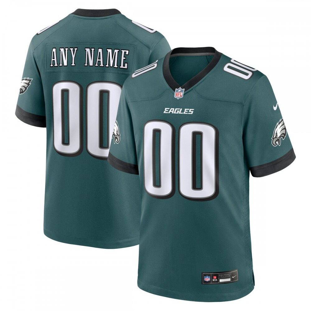 Philadelphia Eagles Nike Custom Game Jersey - Midnight Green-FF04   NFL 
