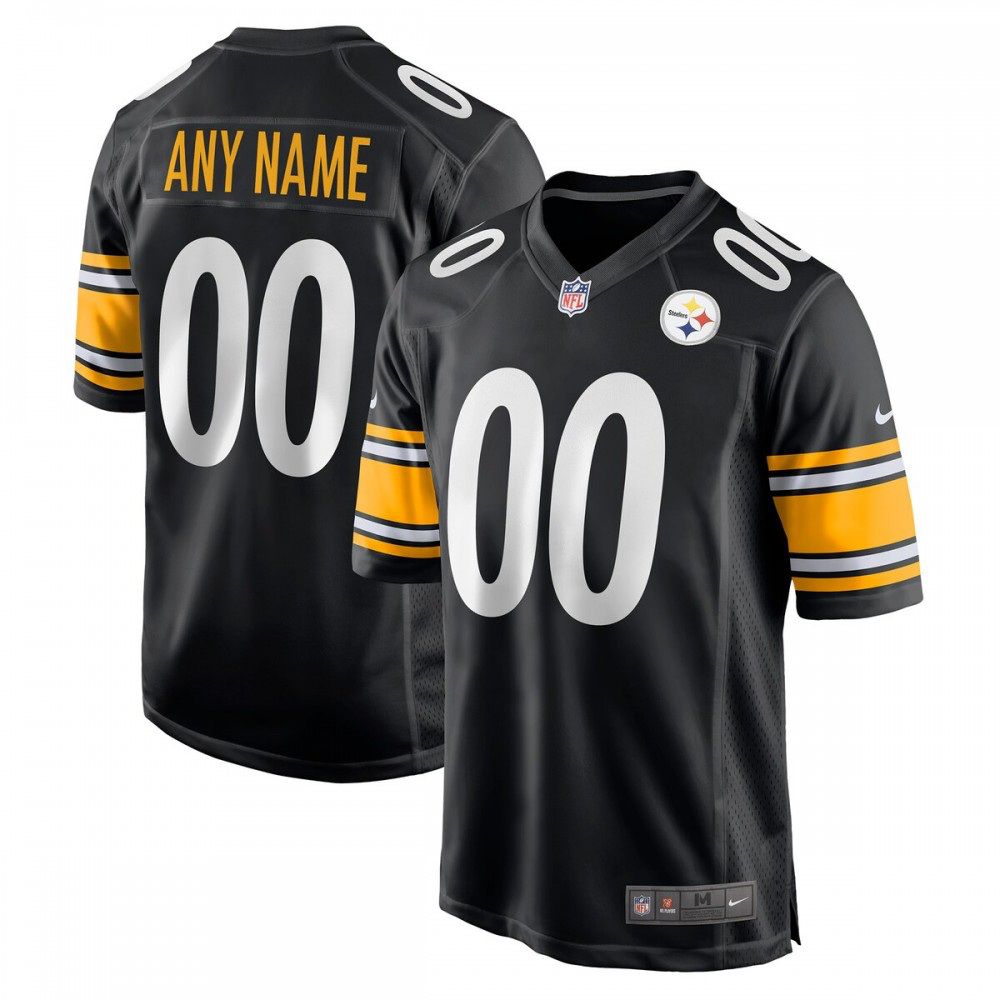 Pittsburgh Steelers Nike Game Custom Player Jersey - Black-FF04   NFL 