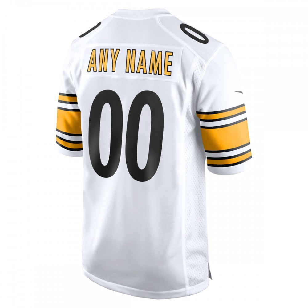 Pittsburgh Steelers Nike Game Custom Jersey - White-FF04   NFL 