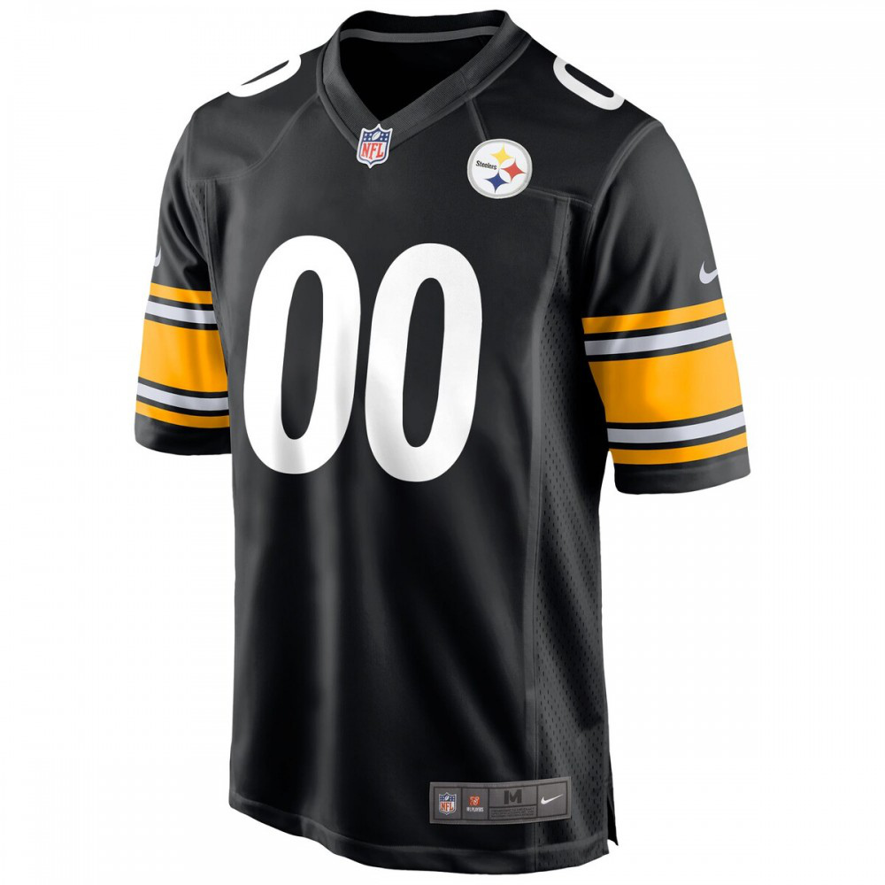 Pittsburgh Steelers Nike Custom Game Jersey - Black-FF04   NFL 