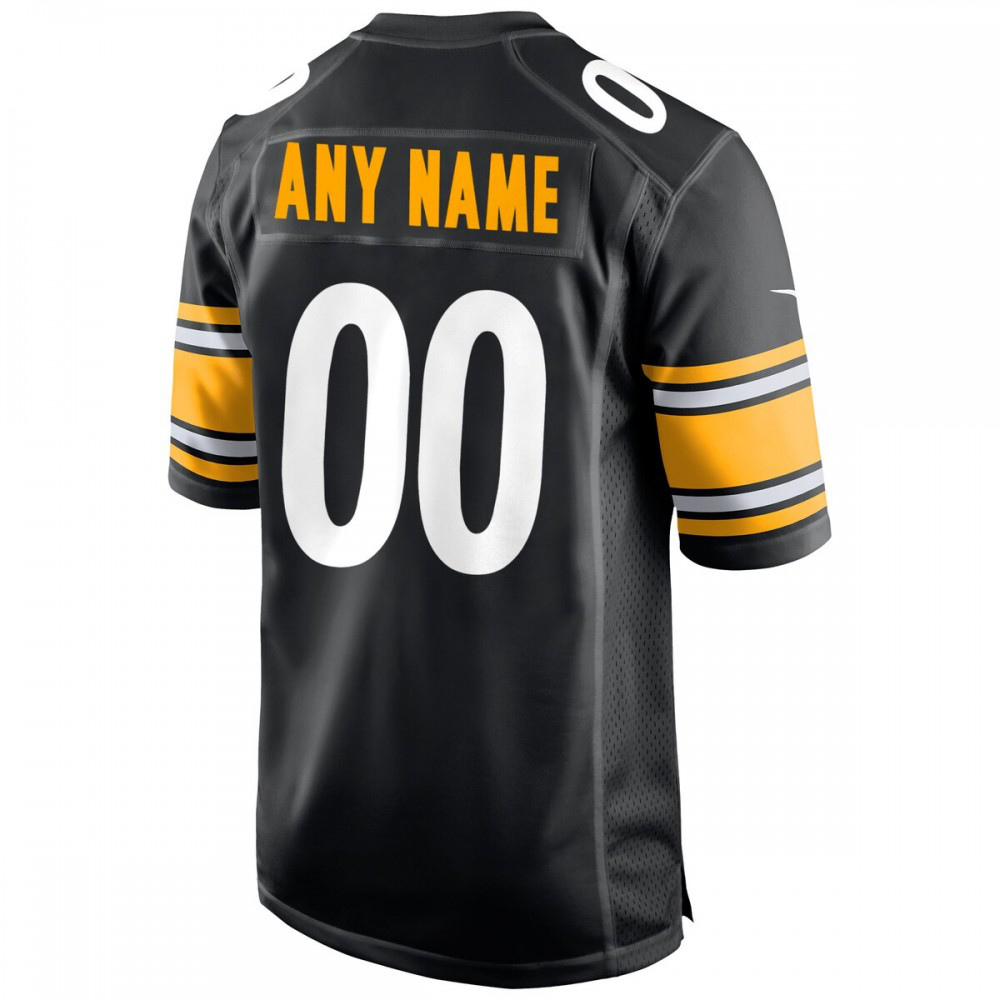 Pittsburgh Steelers Nike Custom Game Jersey - Black-FF04   NFL 