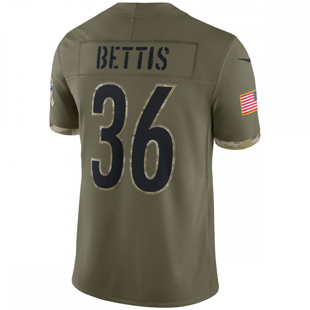 Jerome Bettis Pittsburgh Steelers 2022 Salute To Service Retired Player Limited Jersey - Olive-FF04   NFL 