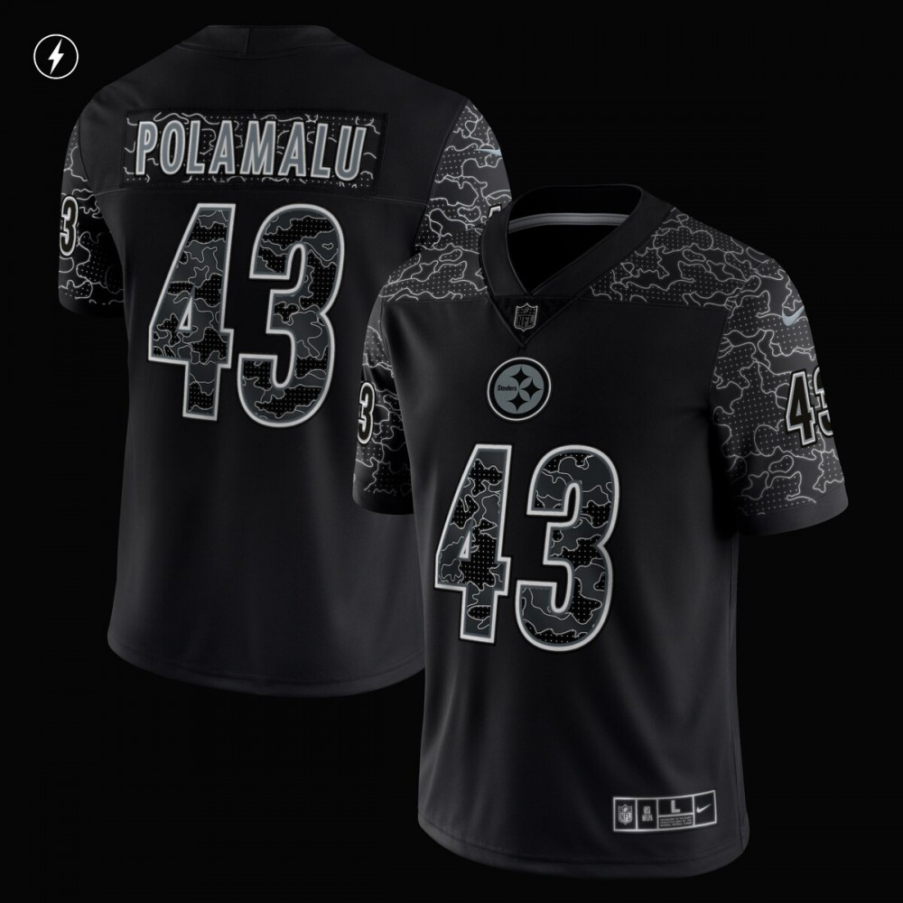 Troy Polamalu Pittsburgh Steelers Nike Retired Player RFLCTV Limited Jersey - Black-FF04   NFL 