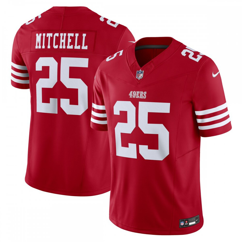 Elijah Mitchell San Francisco 49ers Nike Vapor F.U.S.E. Limited Jersey - Scarlet-FF04   NFL 