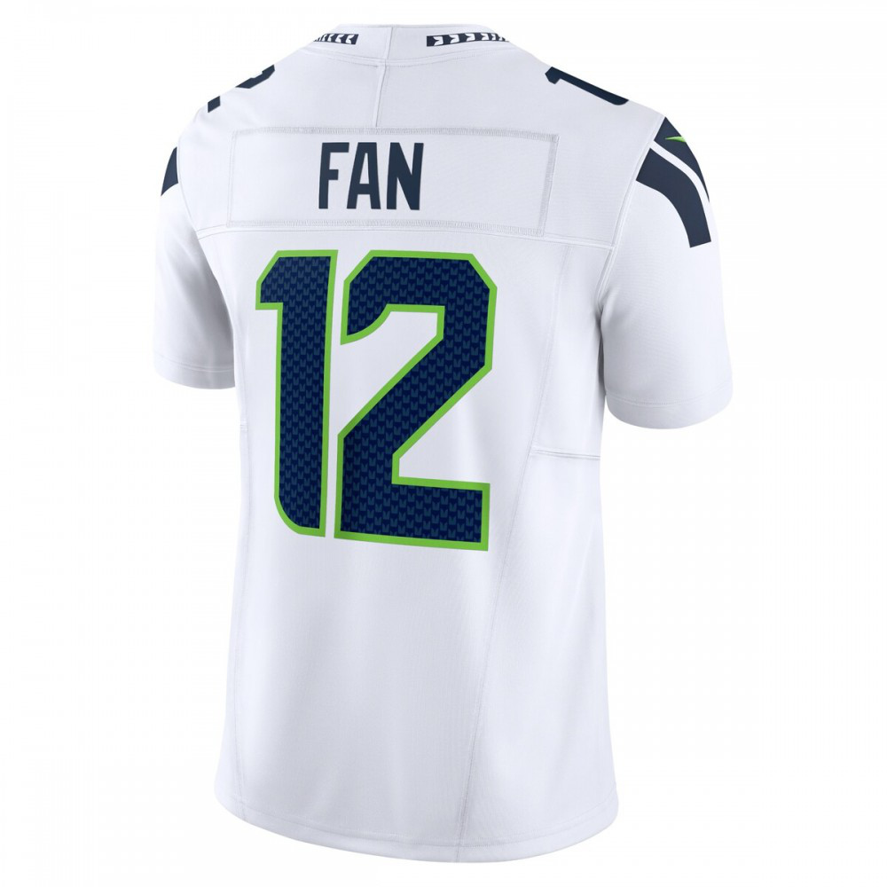 12 Fan Seattle Seahawks Nike Vapor F.U.S.E. Limited Jersey - White-FF04   NFL 