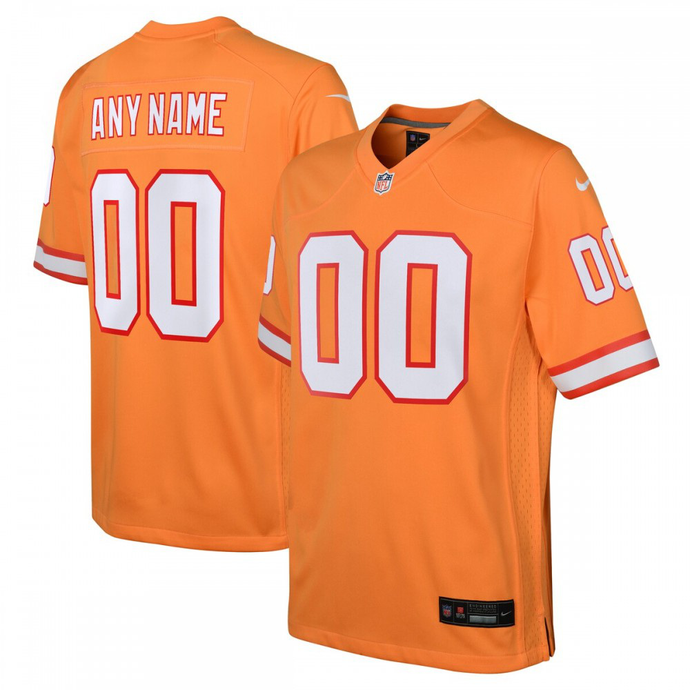 Tampa Bay Buccaneers Nike Youth Custom Throwback Game Jersey - Orange-FF04   NFL 