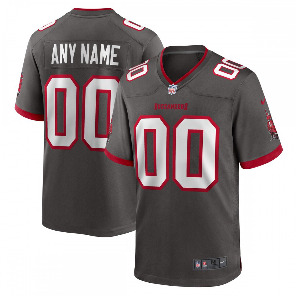 Tampa Bay Buccaneers Nike Alternate Custom Game Jersey - Pewter-FF04   NFL 