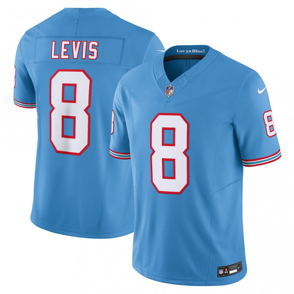 Will Levis Tennessee Titans Nike Alternate Oilers Throwback Vapor F.U.S.E. Limited Jersey - Light Blue-FF04   NFL 