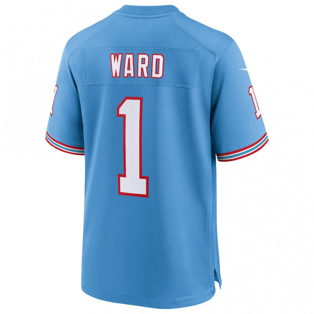 Cameron Ward Tennessee Titans Nike 2025 NFL Draft First Round Pick 2nd Alternate Game Jersey - Light Blue-FF04   NFL 