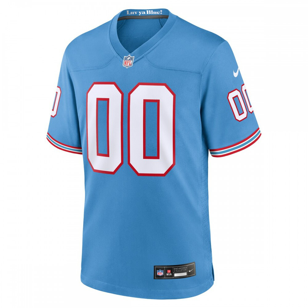 Tennessee Titans Nike Oilers Throwback Custom Game Jersey - Light Blue-FF04   NFL 