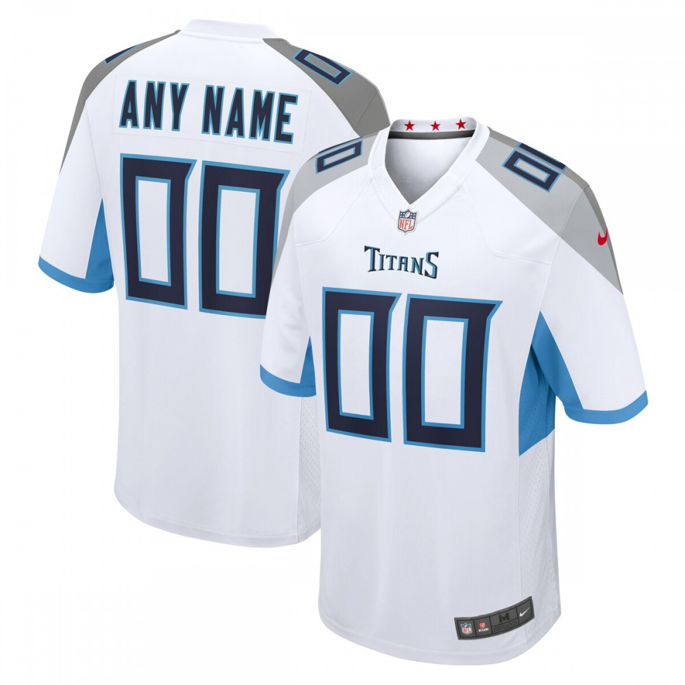 Tennessee Titans Nike Custom Game Jersey - White-FF04   NFL 