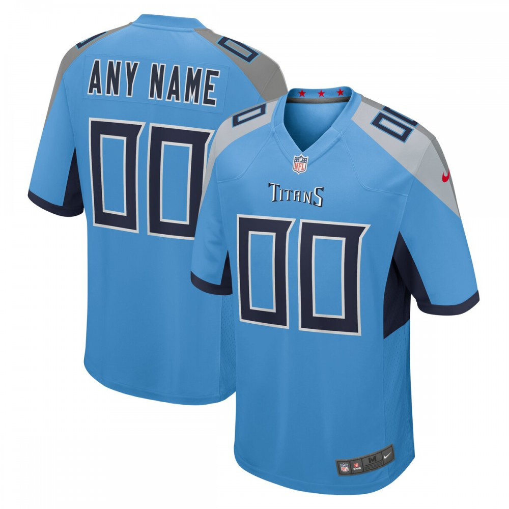 Tennessee Titans Nike Alternate Custom Game Jersey - Light Blue-FF04   NFL 