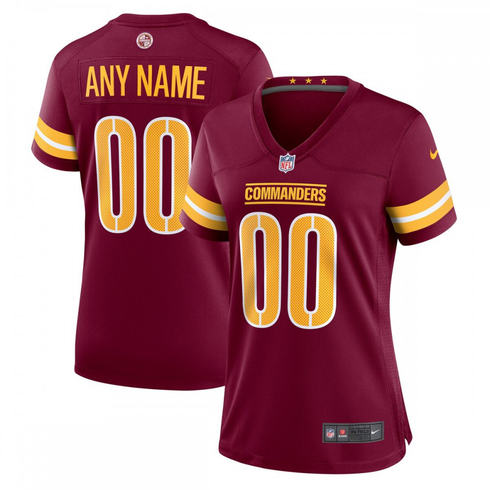 Washington Commanders Nike Women's Game Custom Player Jersey - Burgundy-FF04   NFL 