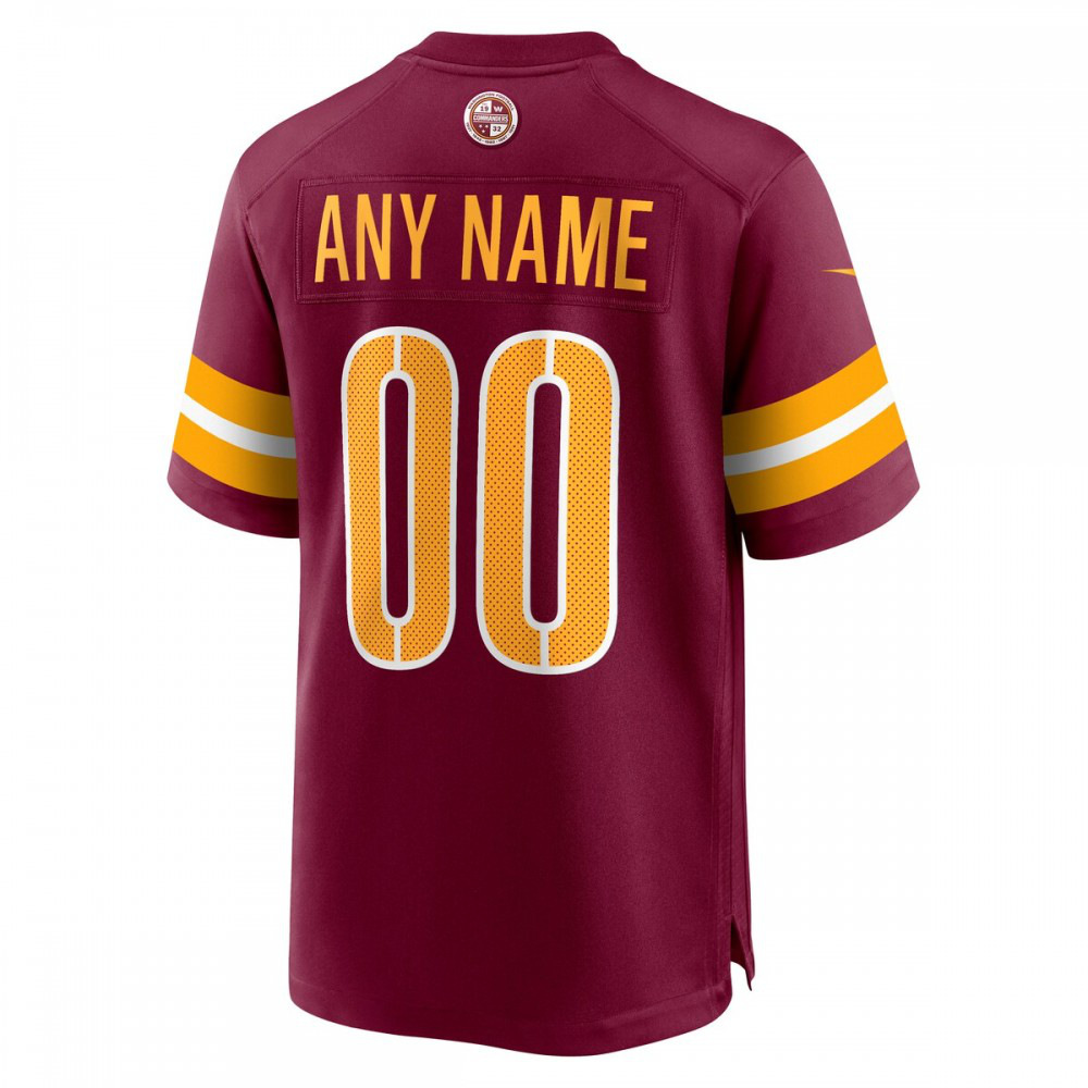 Washington Commanders Nike Game Custom Player Jersey - Burgundy-FF04   NFL 