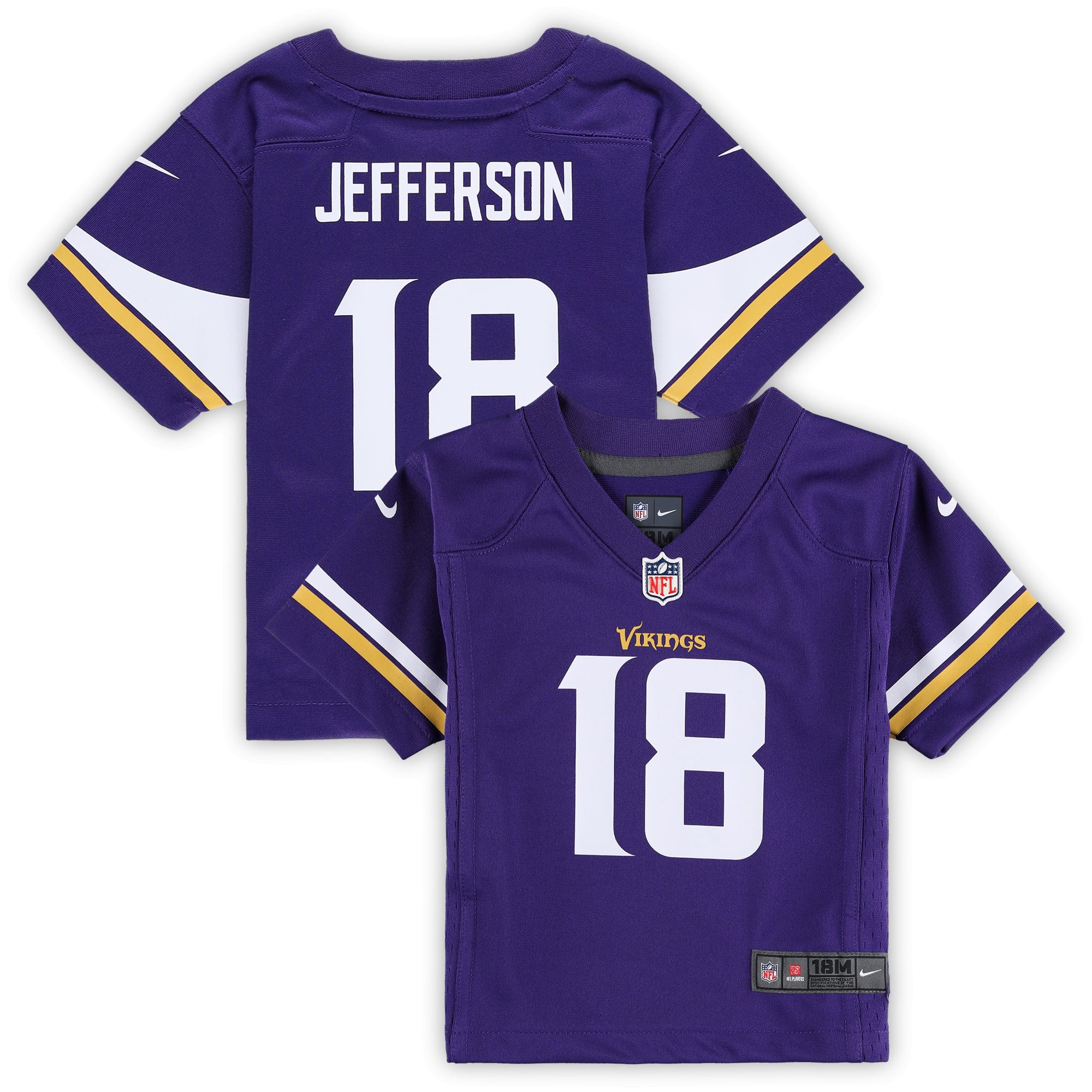 Infant Minnesota Vikings Justin Jefferson Purple Team Player Game Jersey