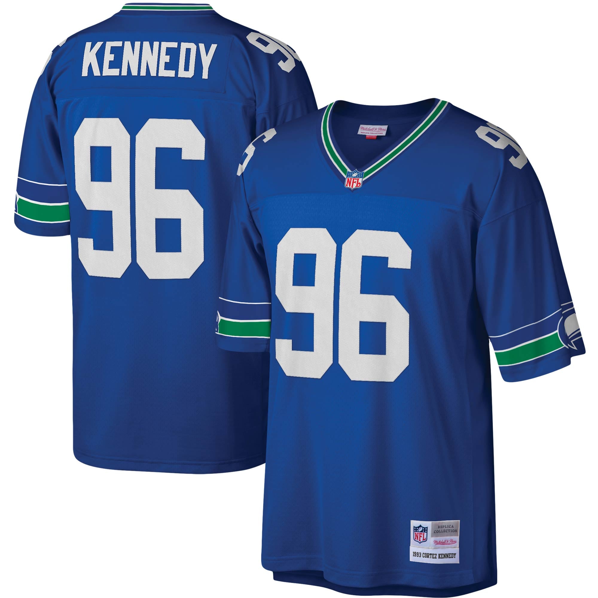 Men's Seattle Seahawks Cortez Kennedy Royal Legacy Replica Jersey