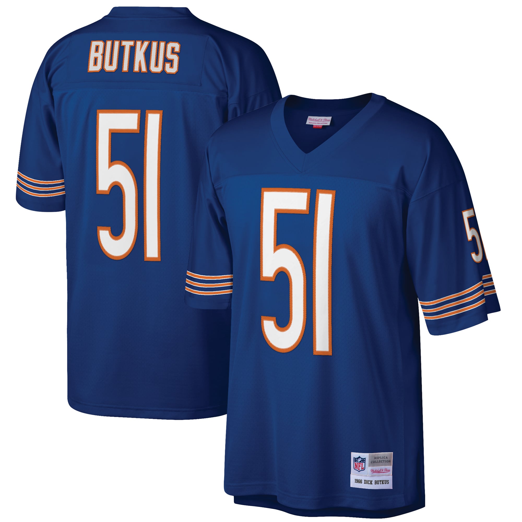 Men's Chicago Bears Dick Butkus Navy Retired Player Legacy Replica Jersey