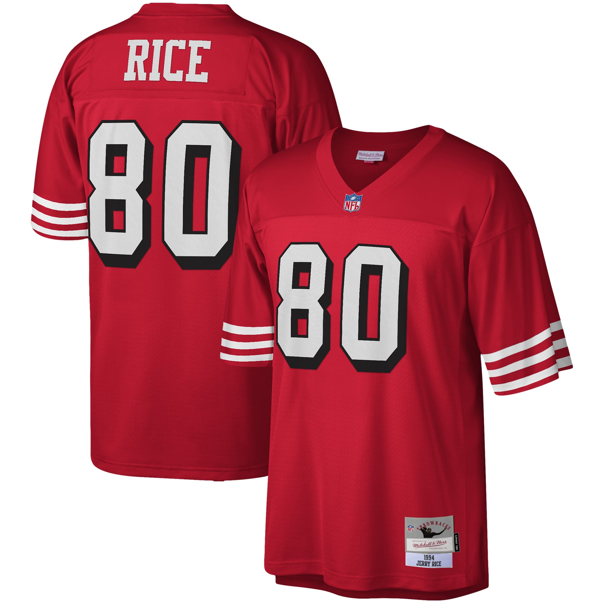 Men's San Francisco 49ers Jerry Rice Scarlet Legacy Replica Jersey