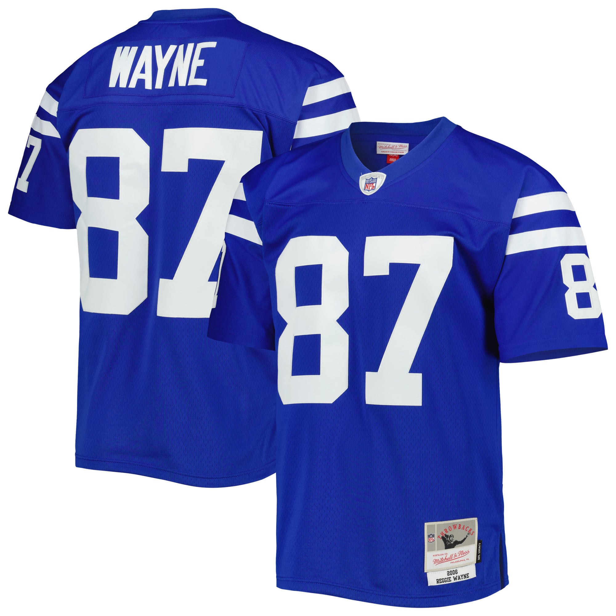 Men's Indianapolis Colts Reggie Wayne Royal Legacy Replica Jersey