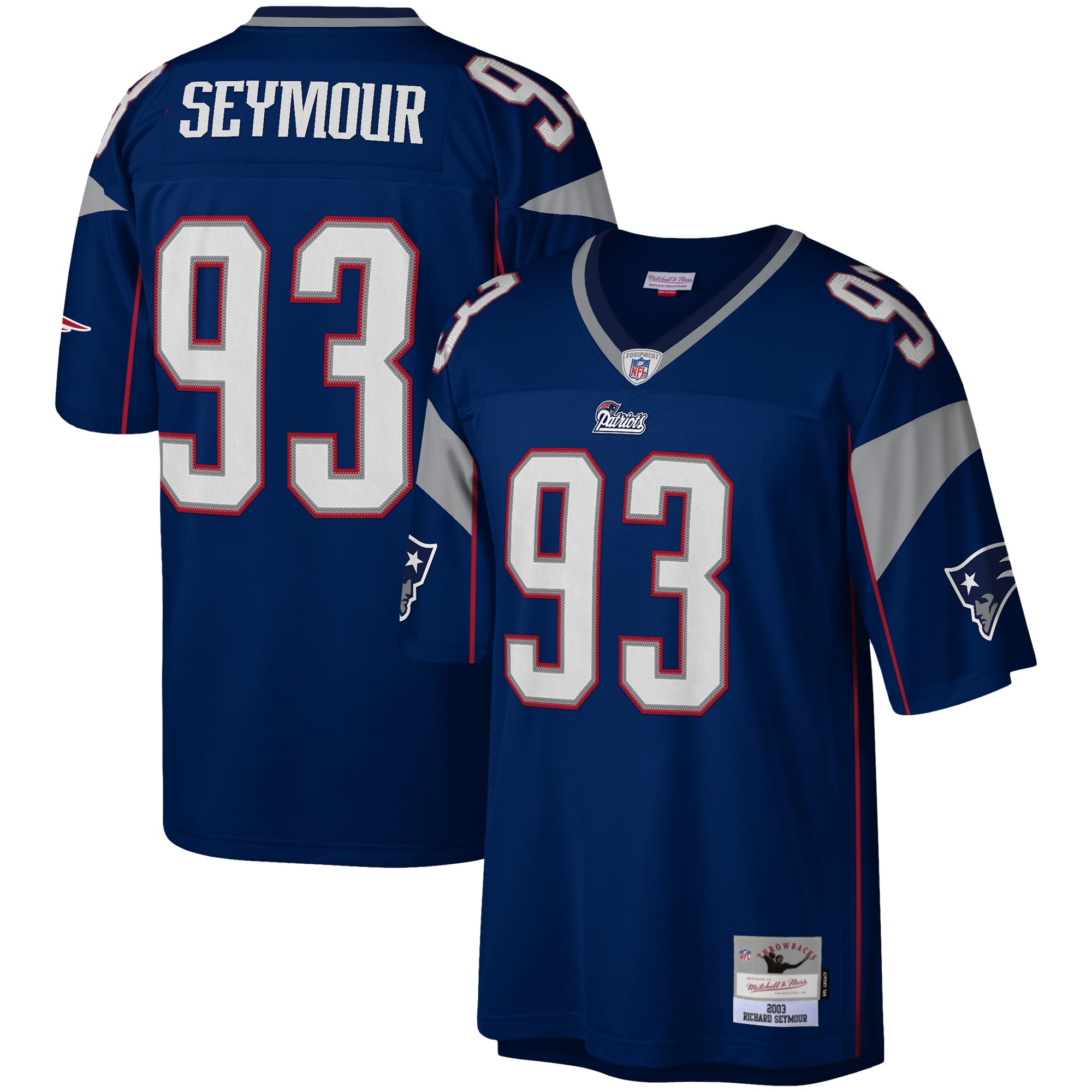 Men's New England Patriots Richard Seymour Navy Legacy Replica Jersey