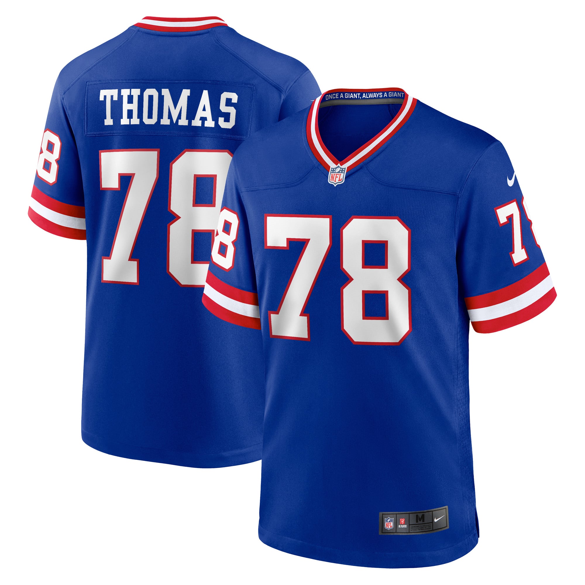 Men's New York Giants Andrew Thomas Royal Alternate Game Jersey