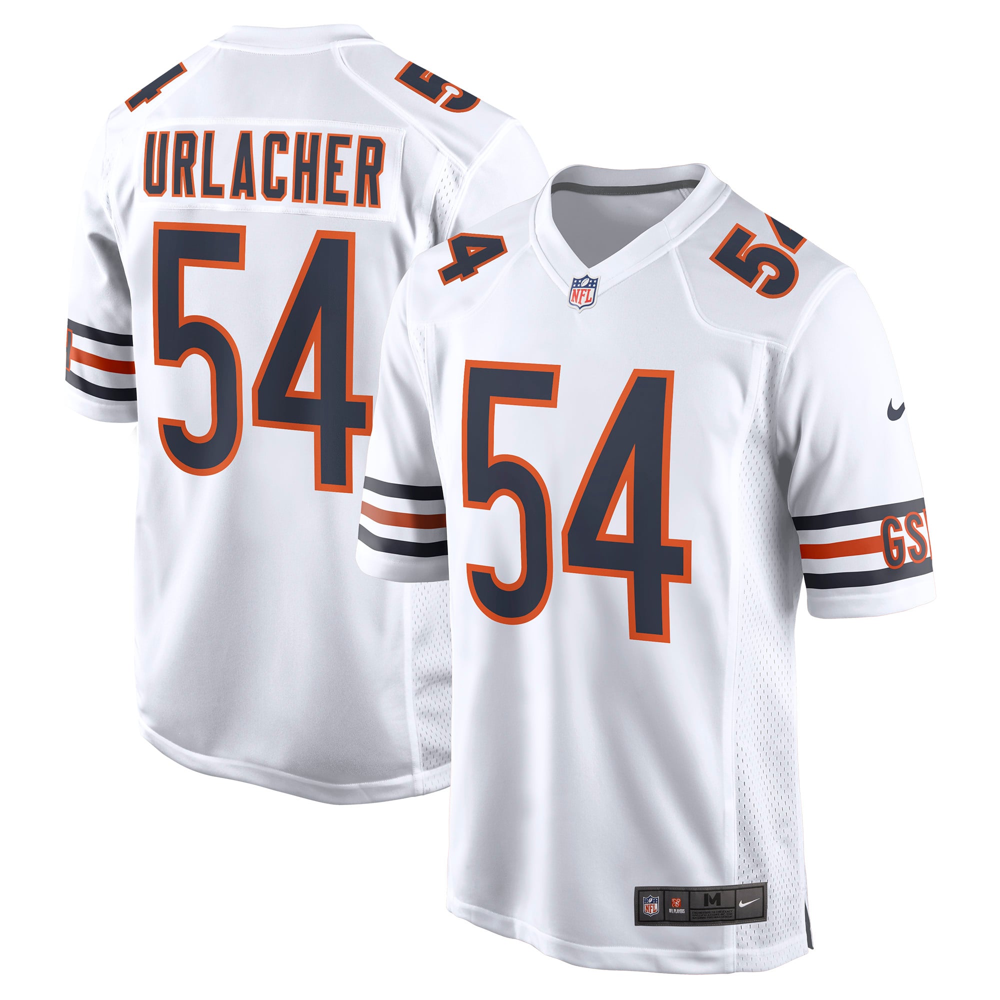 Men's Chicago Bears Brian Urlacher White Retired Player Game Jersey
