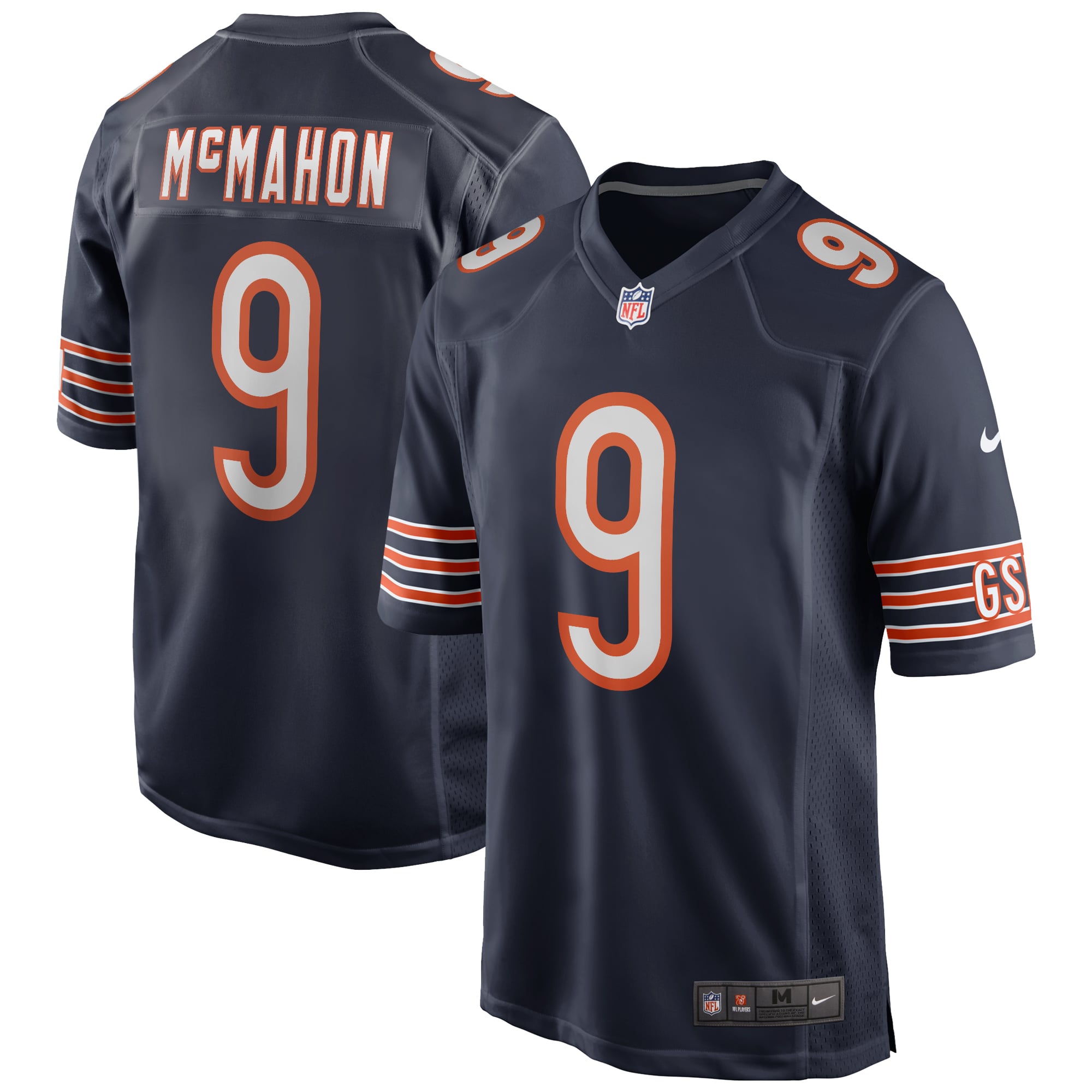 Men's Chicago Bears Jim McMahon Navy Game Retired Player Jersey