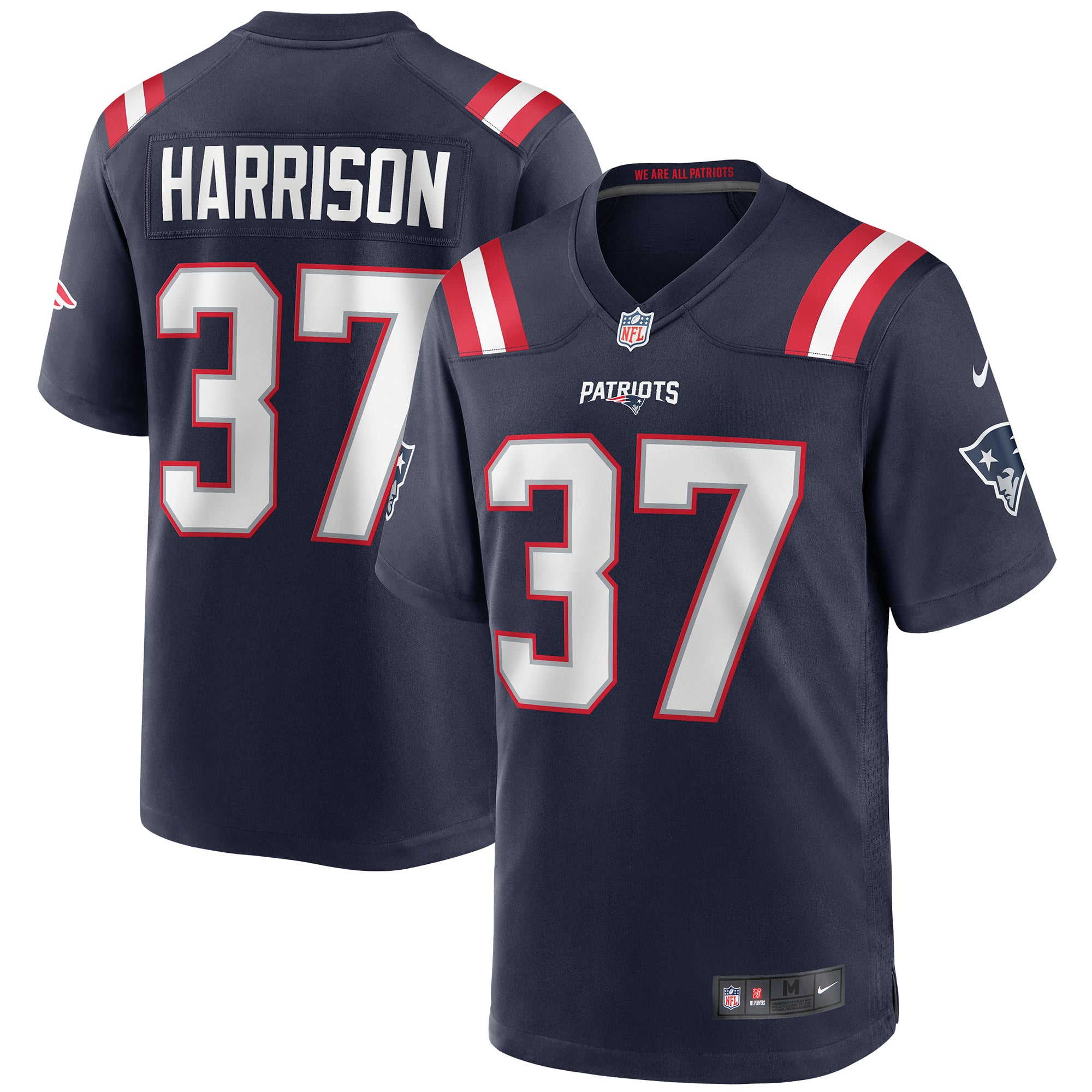 Men's New England Patriots Rodney Harrison Navy Game Retired Player Jersey