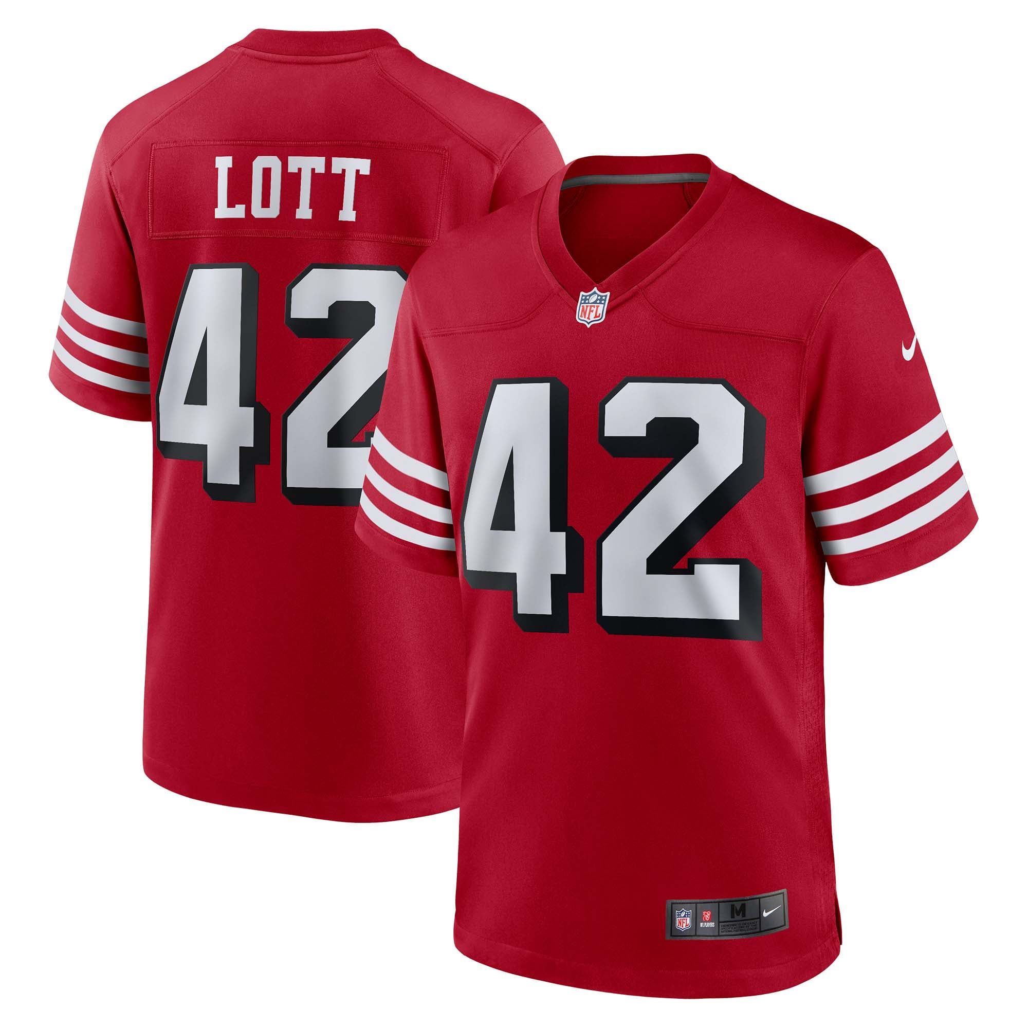 Men's San Francisco 49ers Ronnie Lott Scarlet Retired Player Alternate Game Jersey