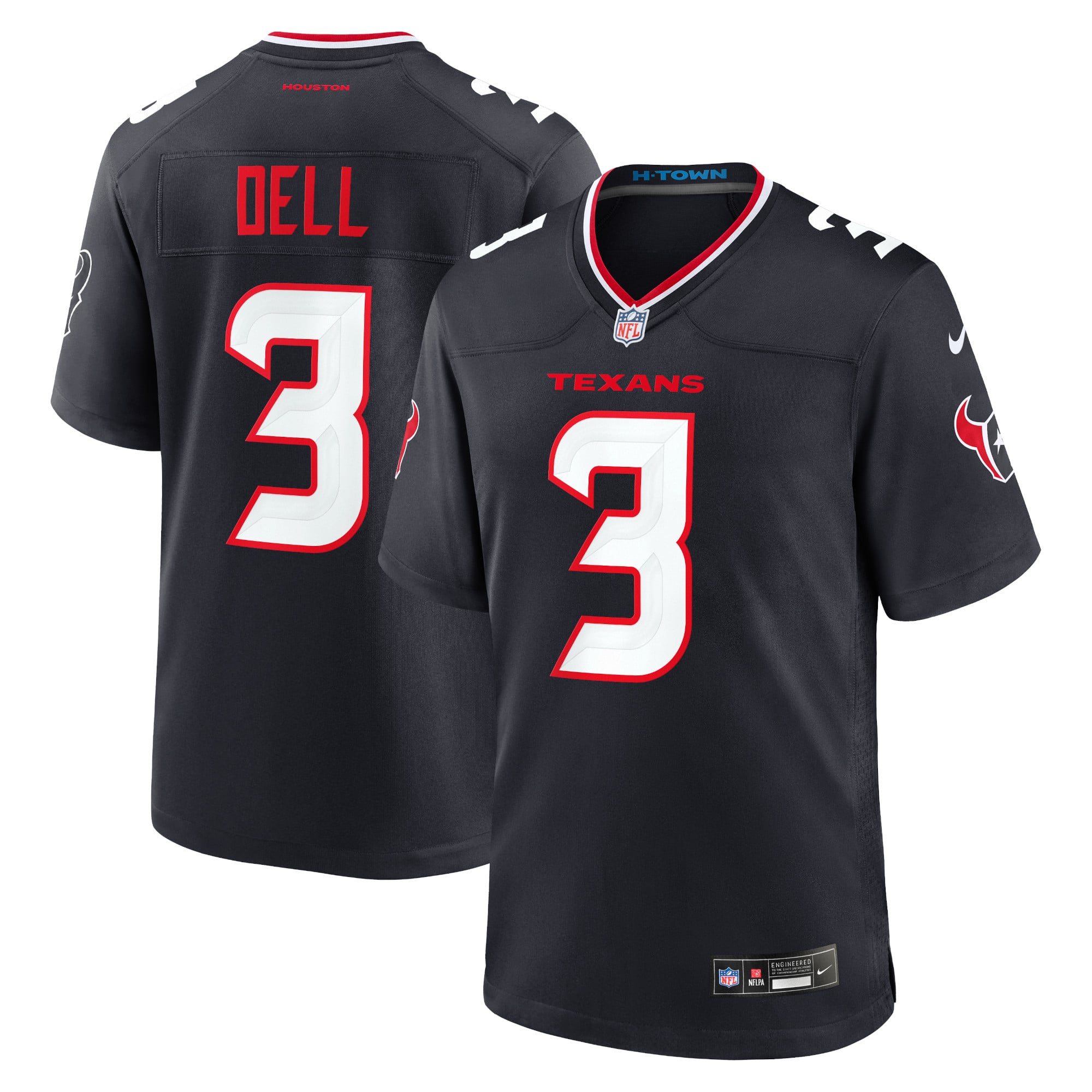 Men's Houston Texans Tank Dell Navy Game Jersey