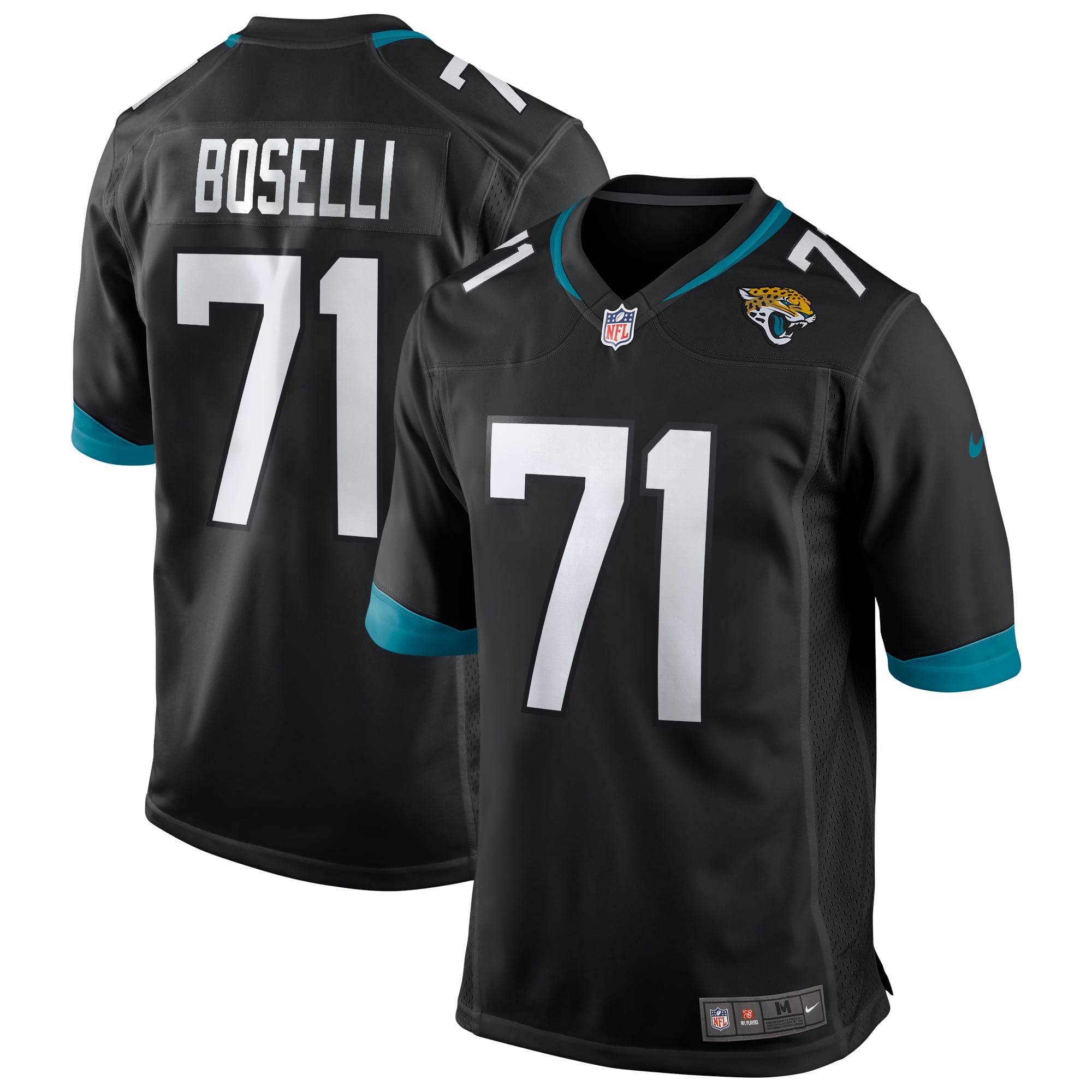 Men's Jacksonville Jaguars Tony Boselli Black Retired Player Alternate Game Jersey