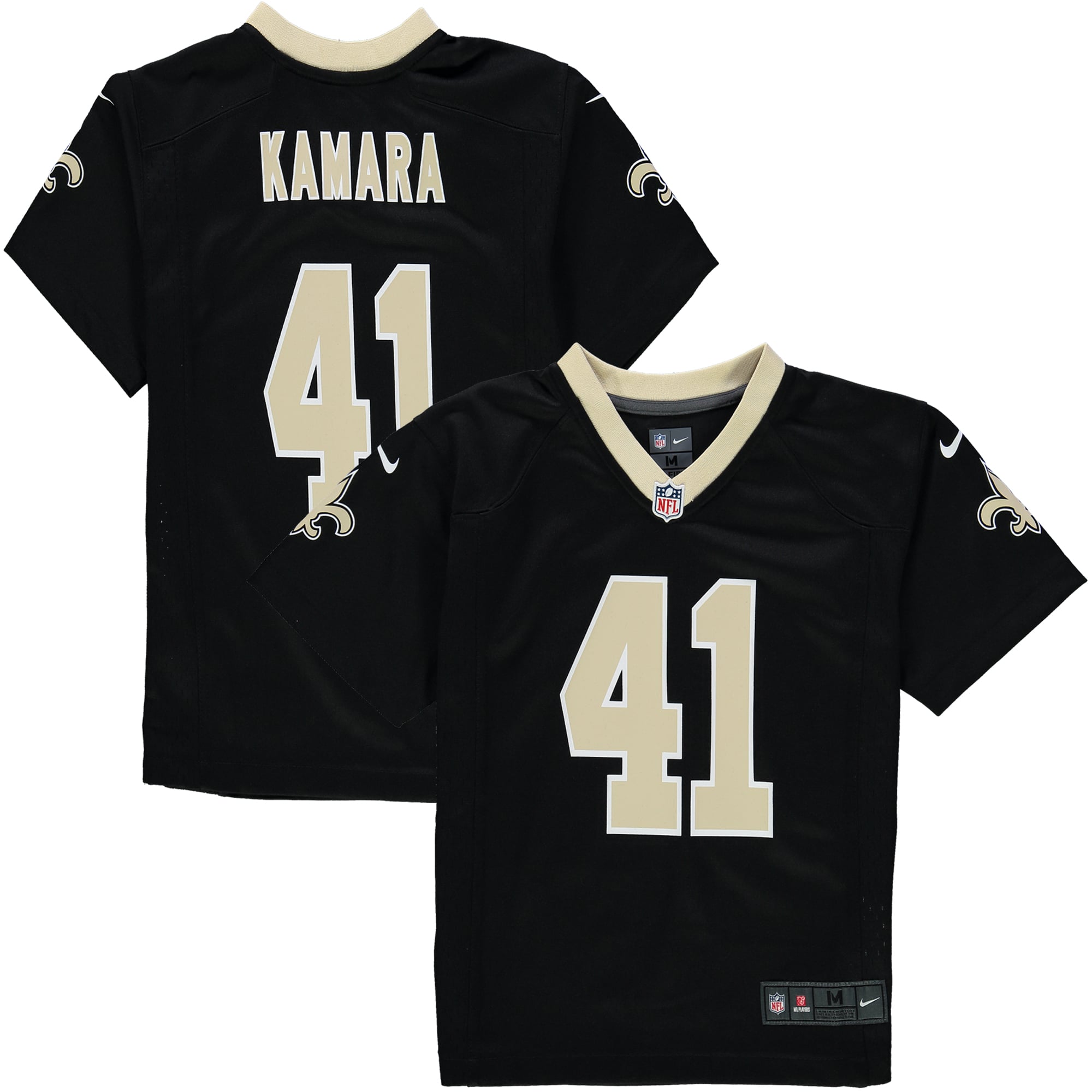 Preschool New Orleans Saints Alvin Kamara Black Game Jersey