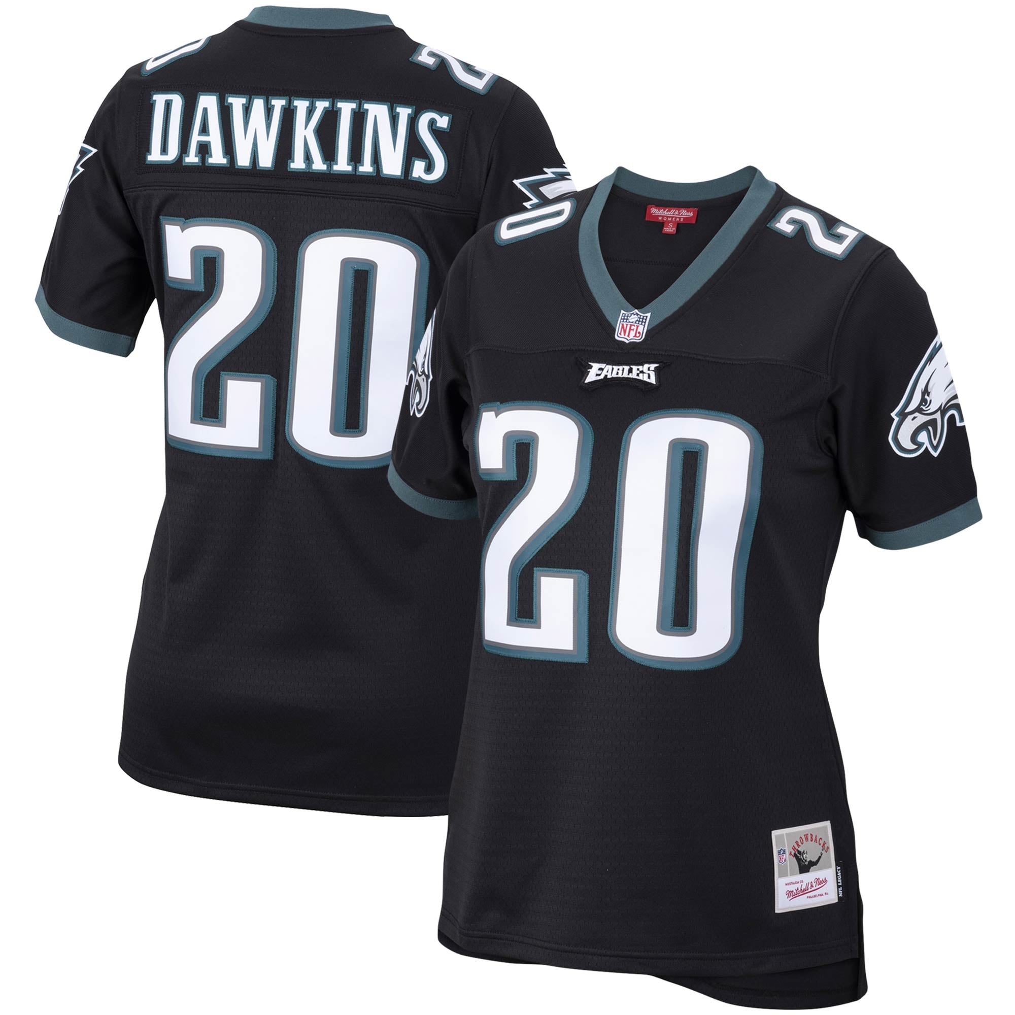 Women's Philadelphia Eagles Brian Dawkins Black Legacy Replica Team Jersey