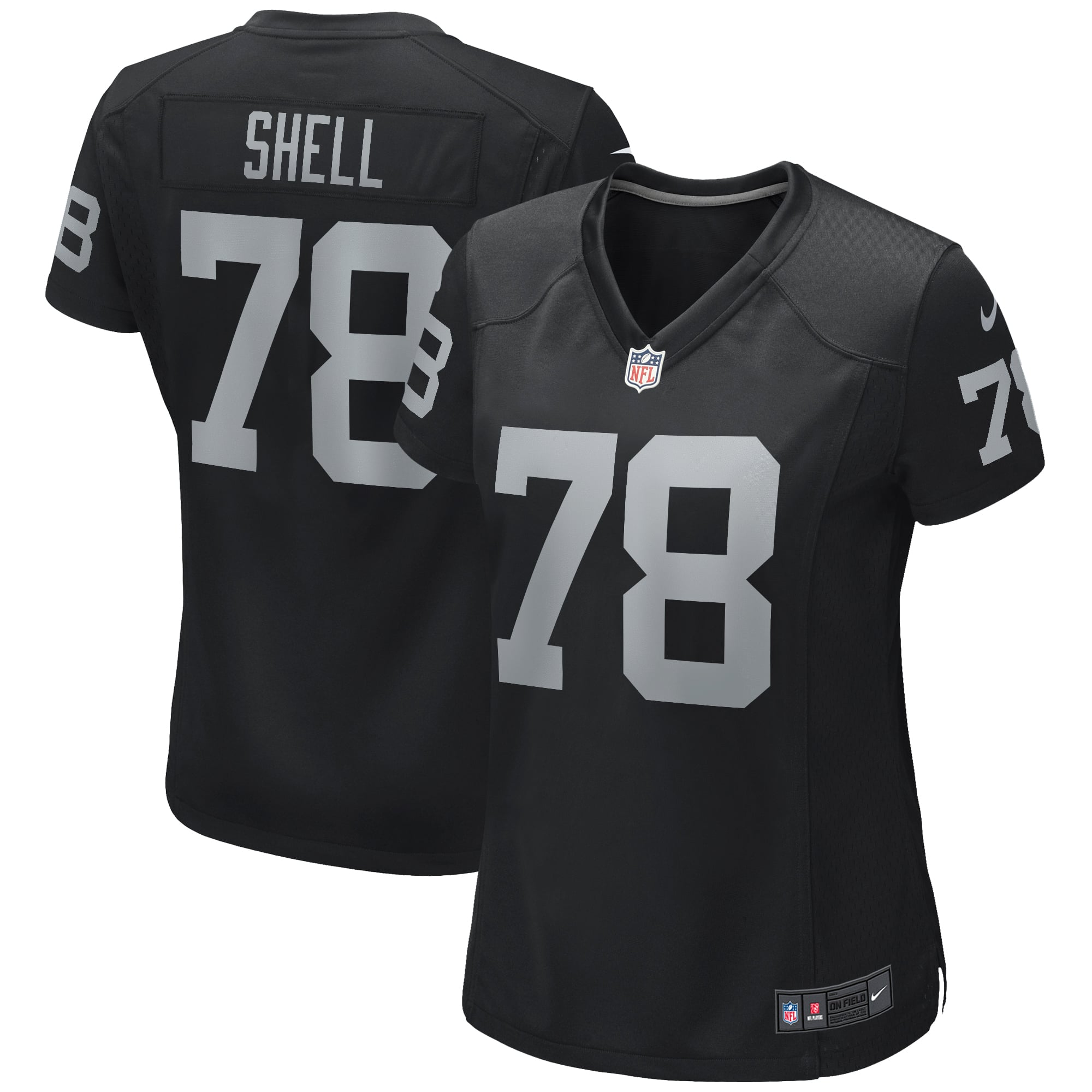 Women's Las Vegas Raiders Art Shell Black Game Retired Player Jersey
