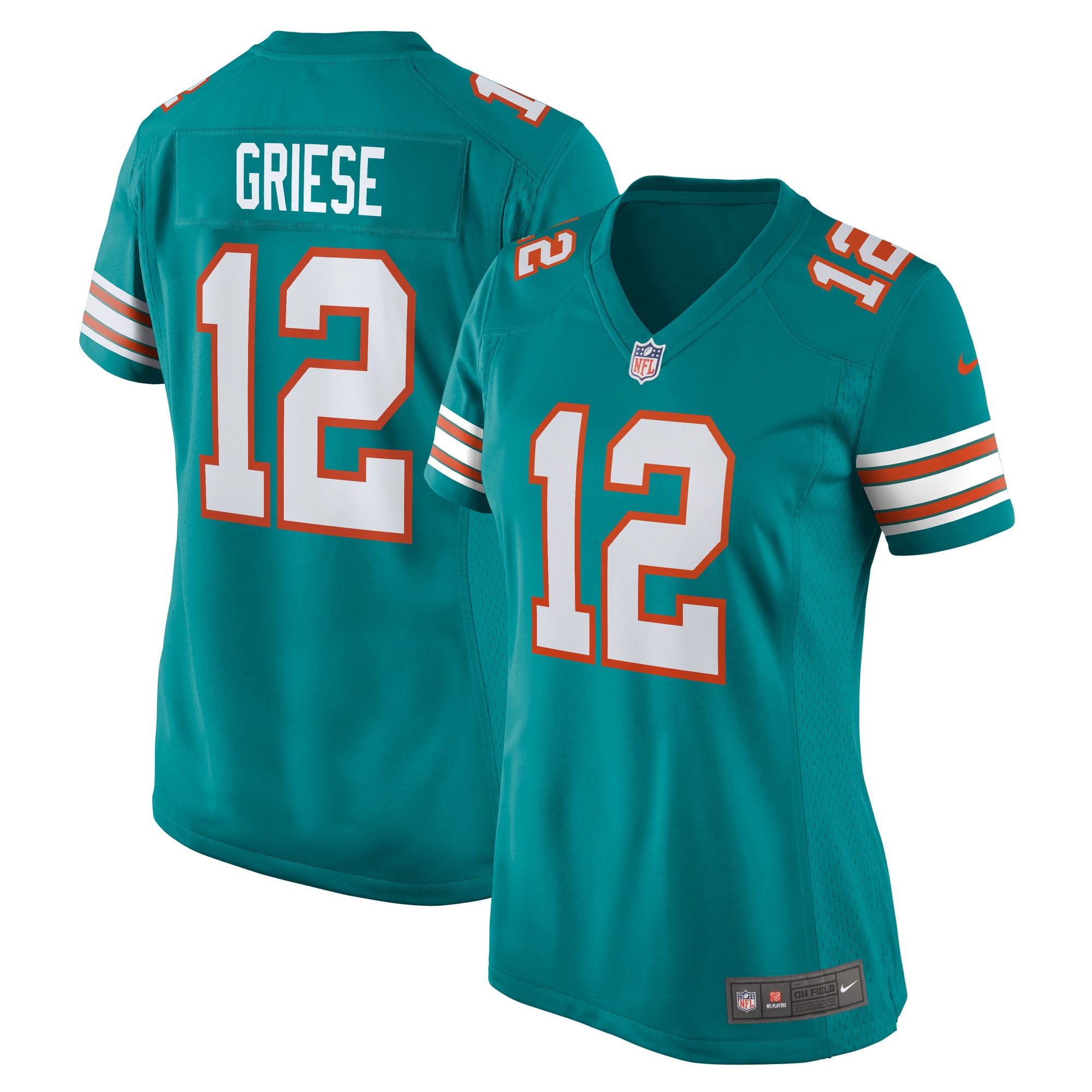 Women's Miami Dolphins Bob Griese Aqua Retired Player Jersey