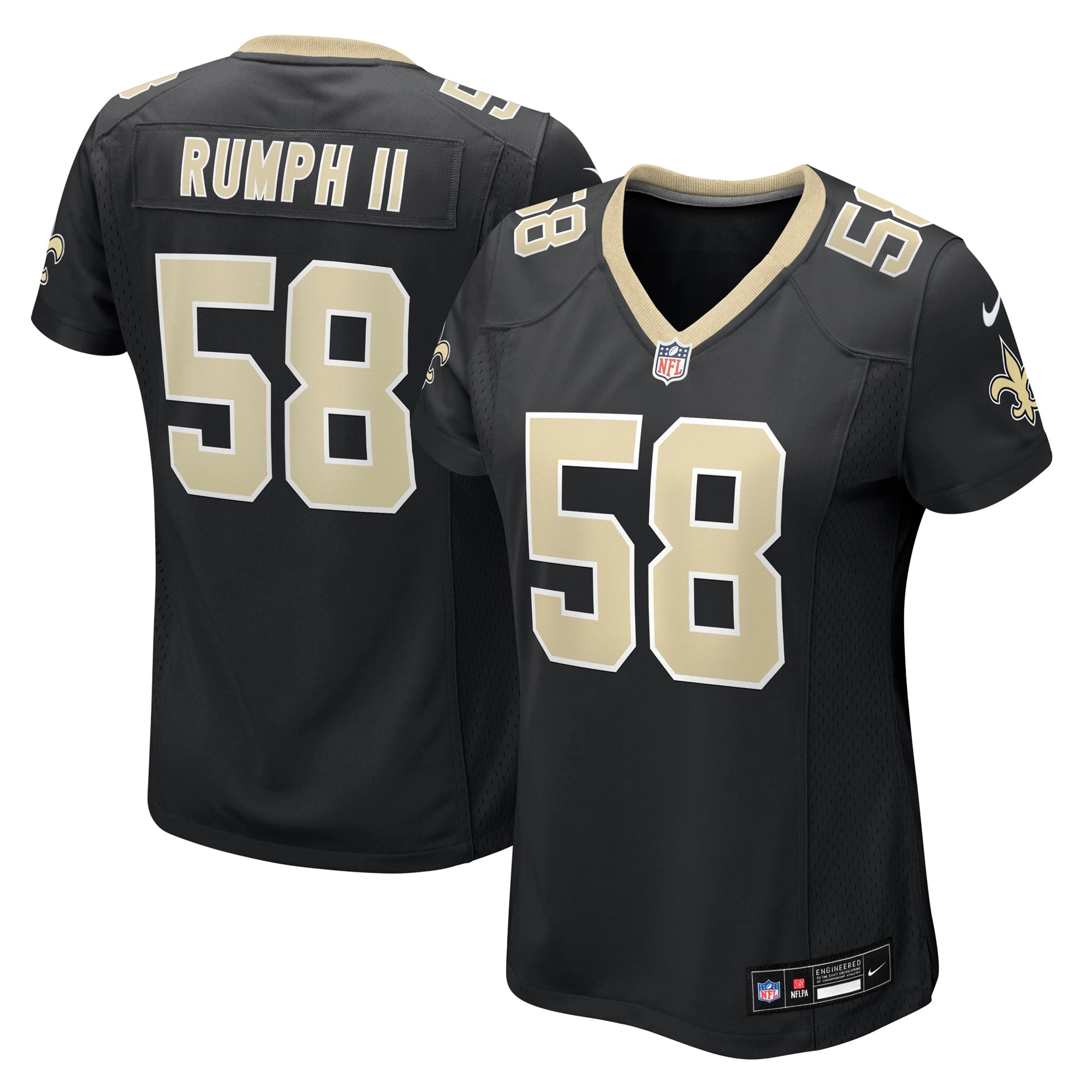 Women's New Orleans Saints Chris Rumph II Black Team Game Jersey