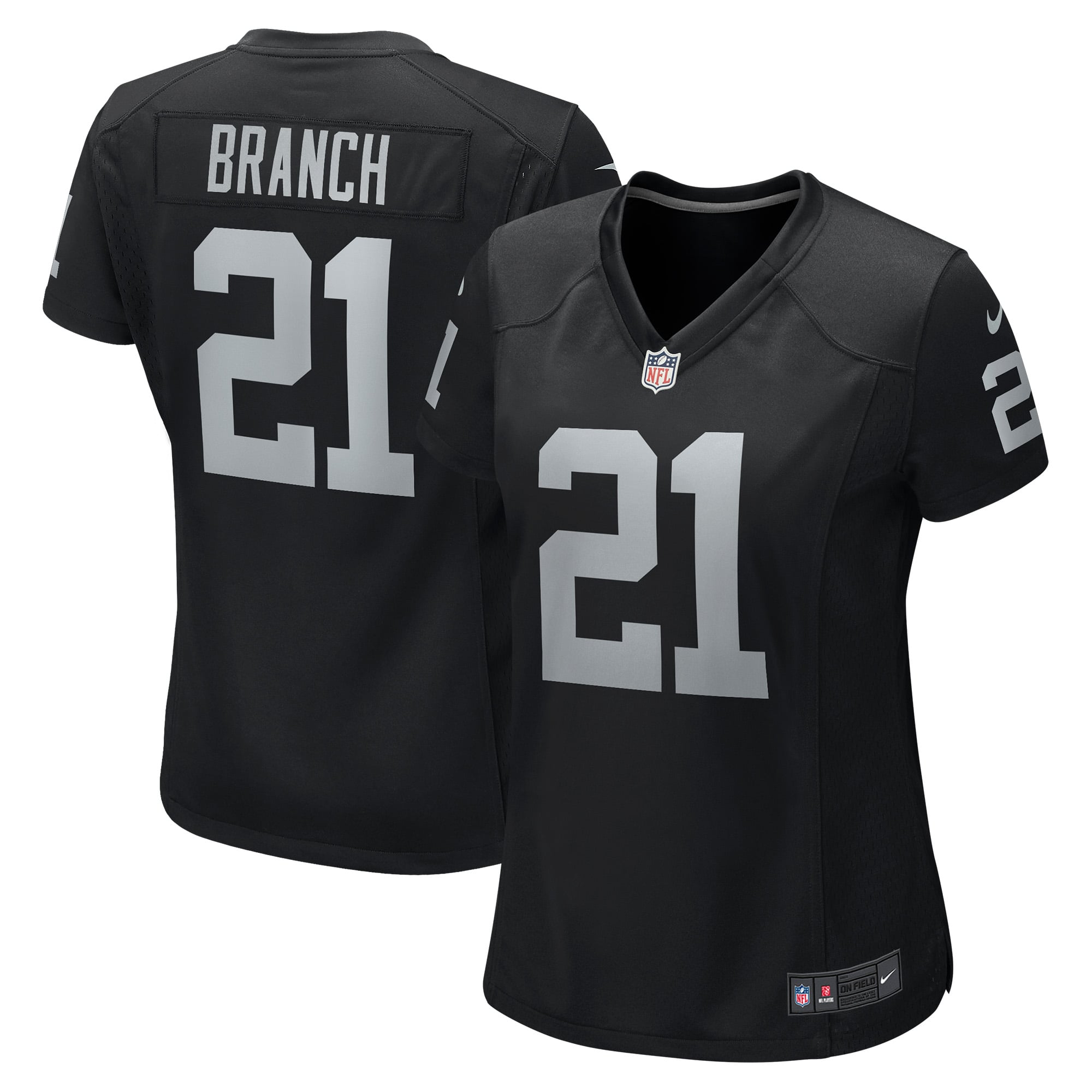 Women's Las Vegas Raiders Cliff Branch Black Retired Player Game Jersey